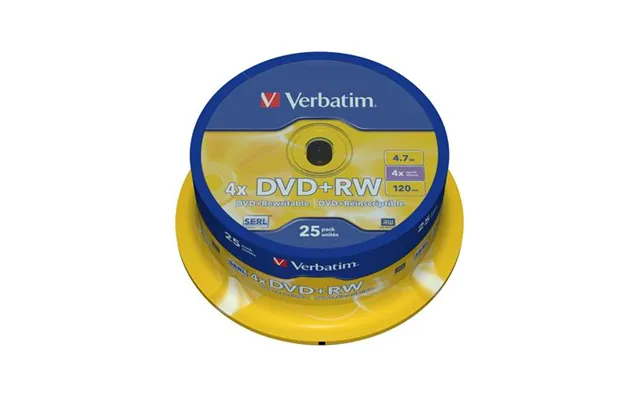 Verbatim Dvd Rw Matt Silver. Native Capacity 4.7 Gb Type Dvd Rw Quantity Per Pack 25 Pc S 