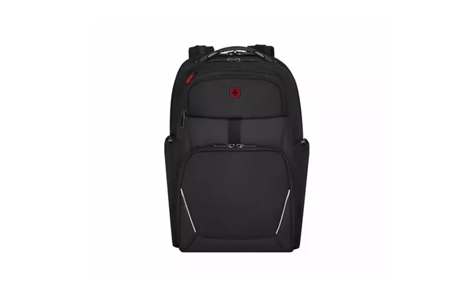 Wenger Swissgear Meteor Backpack Casual Backpack Black Polyester Polyvinyl Chloride Pvc Recycled Polyethylene Terephthal