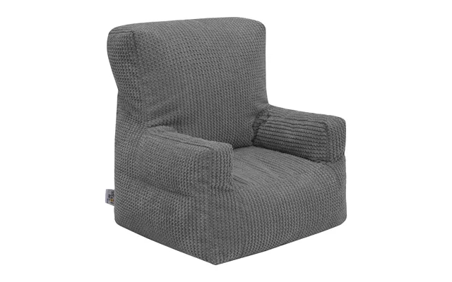 Kids Cord Bean Bag Armchair With Back Pocket Comfy Pouf Gaming Beanbags Chair - Charcoal