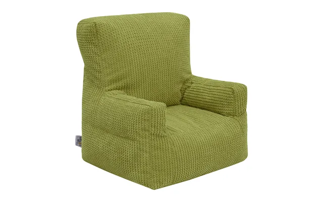 Kids Cord Bean Bag Armchair With Back Pocket Comfy Pouf Gaming Beanbags Chair - Lime