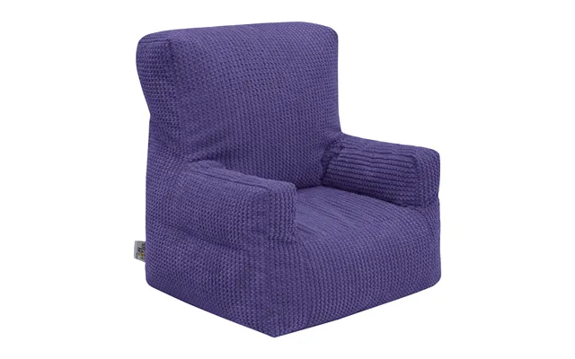 Kids Cord Bean Bag Armchair With Back Pocket Comfy Pouf Gaming Beanbags Chair - Purple