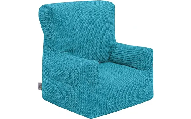 Kids Cord Bean Bag Armchair With Back Pocket Comfy Pouf Gaming Beanbags Chair - Teal