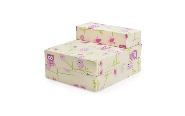 Kids Z Bed Kids Foldable Sofa Bed Guest Mattress Printed Chair Bed - Owls