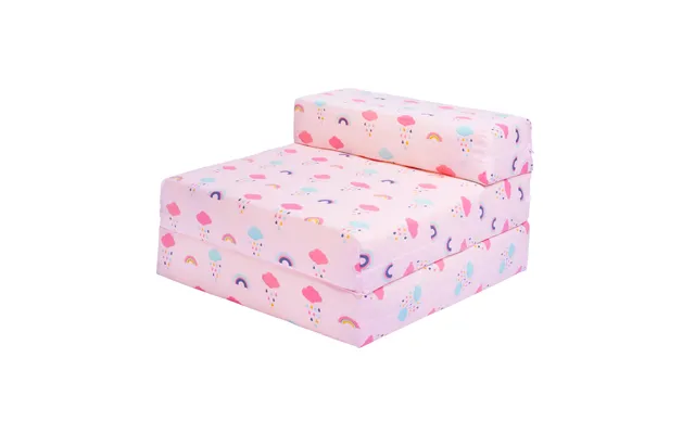 Kids Z Bed Kids Foldable Sofa Bed Guest Mattress Printed Chair Bed - Rainbow