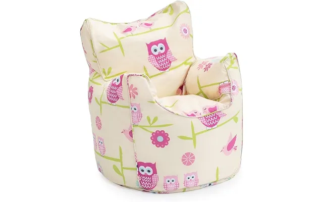 Printed Bean Bag Chair Kids Indoor Childrens Bean Bags Highback Pouffes - Owls
