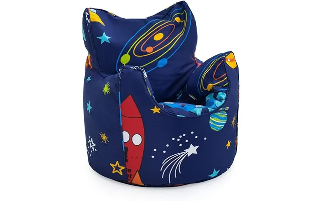 Printed Bean Bag Chair Kids Indoor Childrens Bean Bags Highback Pouffes - Space Boy