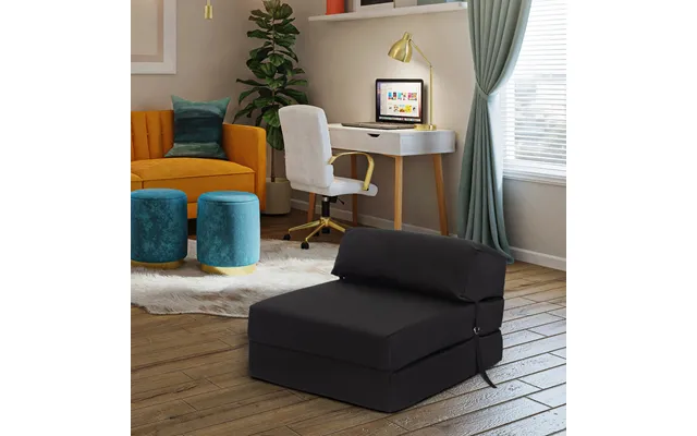 Single Z Bed For Kids Folding Mattress Bed Futon Sofa Bed Guest Mattress Foldable - Black