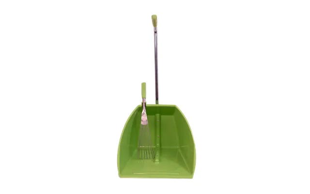 Big Tidee With Short Metal Rake High Capacity Scoop And Rake Cleaning Set - Pistachio