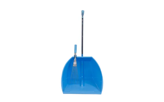 Big Tidee With Short Metal Rake High Capacity Scoop And Rake Cleaning Set - Sky Blue