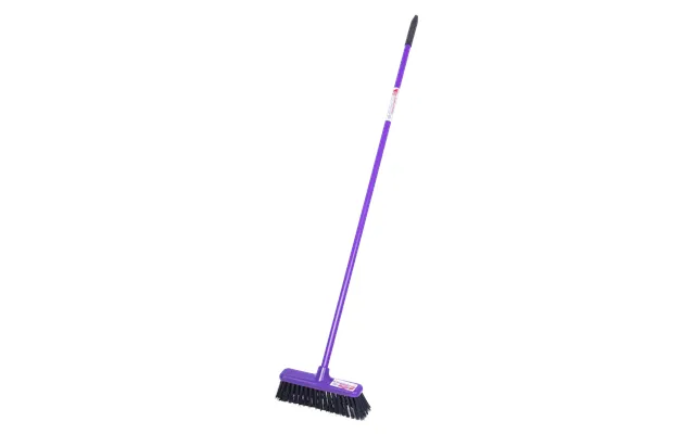 Gorilla Broom With Hard Bristle 30cm Head Heavy Duty Compact Cleaning Broom - Purple