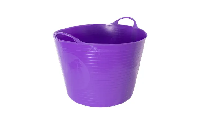 Gorilla Tub Large 38 Litres Heavy Duty Flexible Plastic Utility Tub - Purple