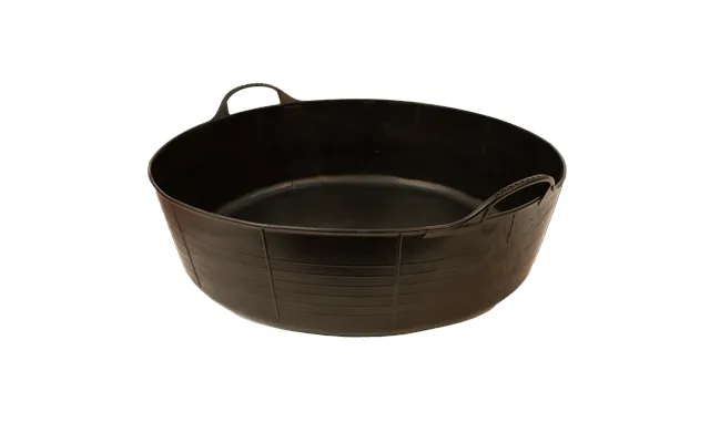 Gorilla Tub Large Shallow 35 Litres Heavy Duty Flexible Plastic Utility Tub - Black