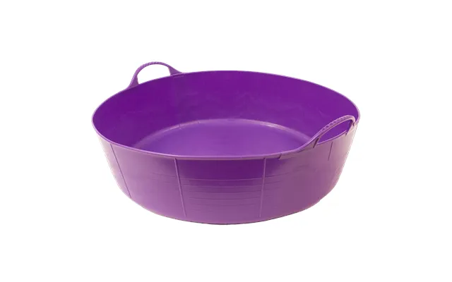 Gorilla Tub Large Shallow 35 Litres Heavy Duty Flexible Plastic Utility Tub - Purple