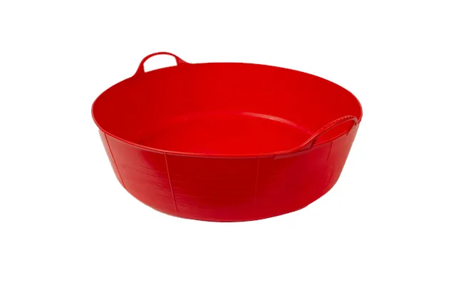 Gorilla Tub Large Shallow 35 Litres Heavy Duty Flexible Plastic Utility Tub - Red