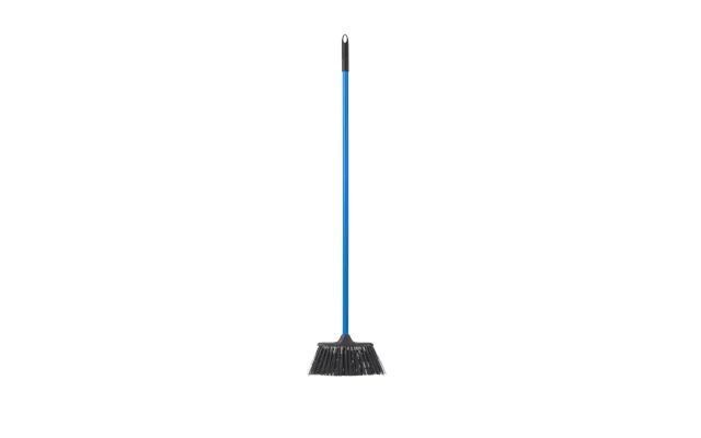 Poly Yard Broom Lightweight Narrow Profile Soft Bristle Yard And Site Broom - Blue