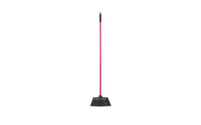 Poly Yard Broom Lightweight Narrow Profile Soft Bristle Yard And Site Broom - Pink