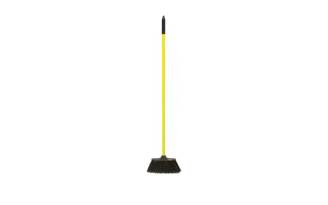 Poly Yard Broom Lightweight Narrow Profile Soft Bristle Yard And Site Broom - Yellow