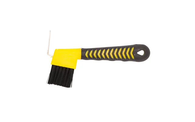 Red Gorilla Hoof Pick With Brush - Yellow