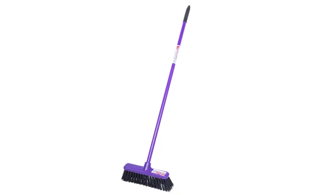 Small Gorilla Broom With Hard Bristle 30cm Head Compact Heavy Duty Cleaning Broom - Purple