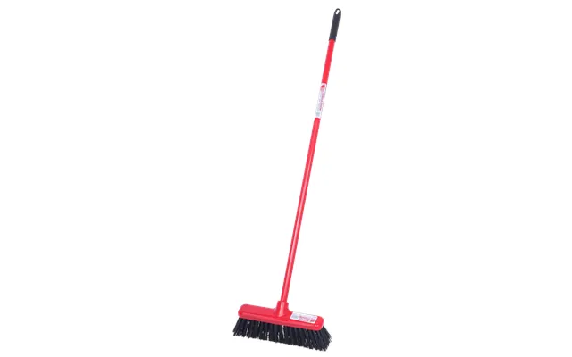 Small Gorilla Broom With Hard Bristle 30cm Head Compact Heavy Duty Cleaning Broom - Red