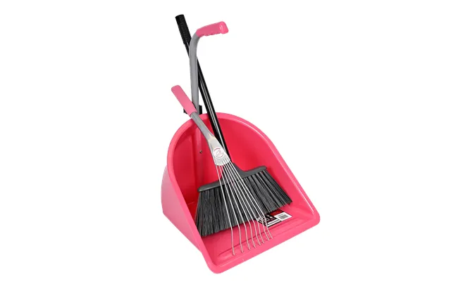 Teenie Tidee With Short Metal Rake & Broom Compact Cleaning Set For Smaller Hands - Pink