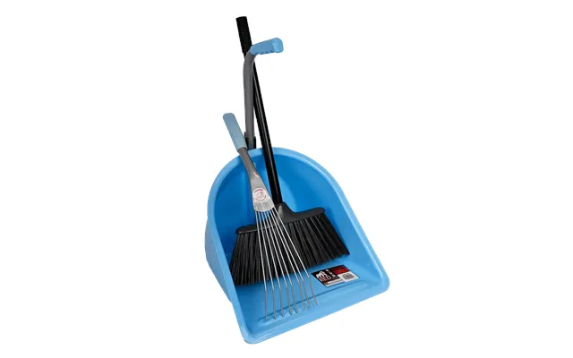 Teenie Tidee With Short Metal Rake & Broom Compact Cleaning Set For Smaller Hands - Sky Blue