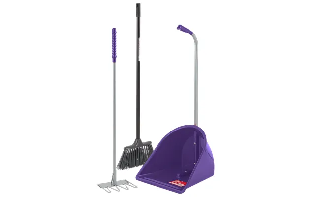 Tidee Companion Set Three Piece Stable And Yard Cleaning Tool Set - Purple