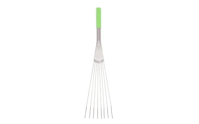 Tidee Metal Rake With Short Handle Heavy Duty Stable And Garden Hand Rake - Pistachio