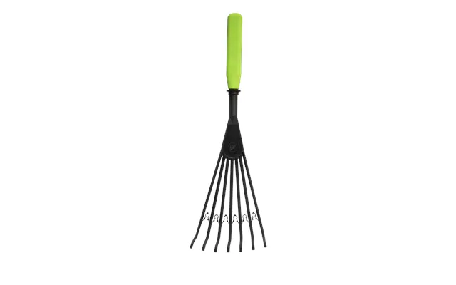 Tidee Short Plastic Rake Lightweight Stable And Garden Hand Rake - Pistachio