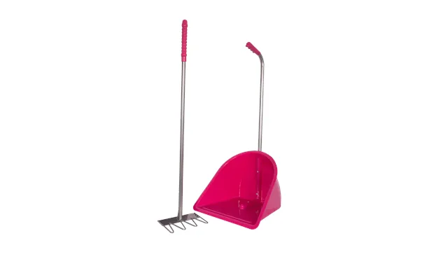 Traditional Tidee With Rake High Capacity Scoop And Rake Cleaning Set - Pink