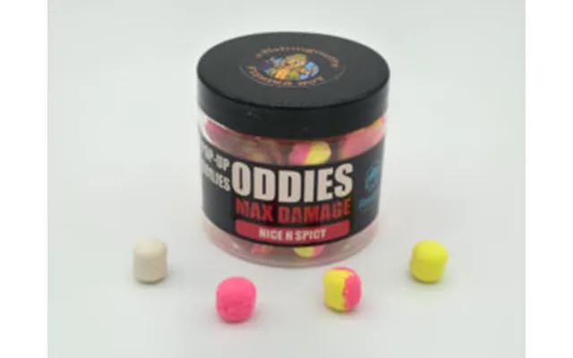 Nice & Spicy Max Damage Oddies Pop-ups 14mm 200ml Tubs 60g
