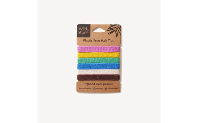 6 Pack Plastic Free Hair Ties Colour product image