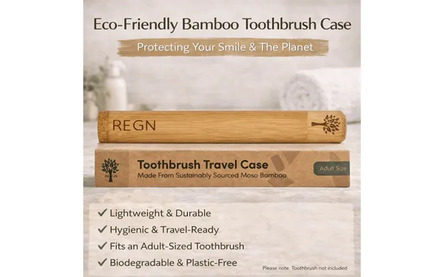 Adult Bamboo Toothbrush Case Plastic Free Eco Case product image