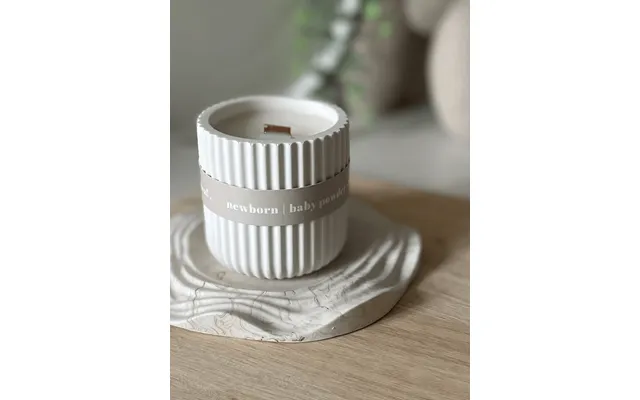Baby Powder Jesmonite Soy Candle Soft Neutral Home Fragrance