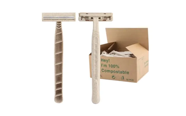 Biodegradable Disposable Razors - Eco Friendly Wheat Straw Blades product image