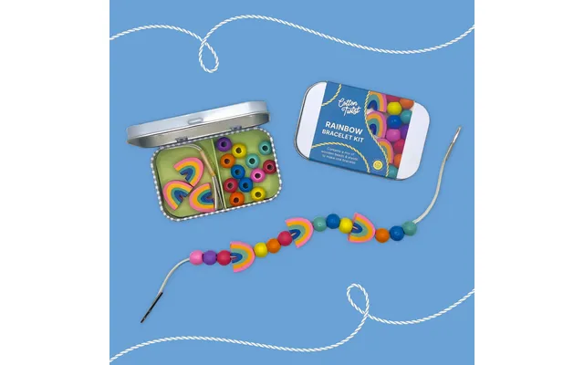 Create Your Own Rainbow Bracelet Craft Gift Kit In Reusable Tin