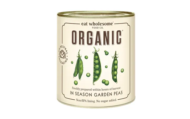 Eat Wholesome In Season Organic Garden Peas 340g Freshly Prepared