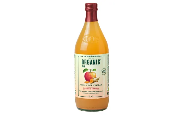 Eat Wholesome Organic Apple Cider Vinegar Turmeric Cinnamon 1l Raw Unfiltered