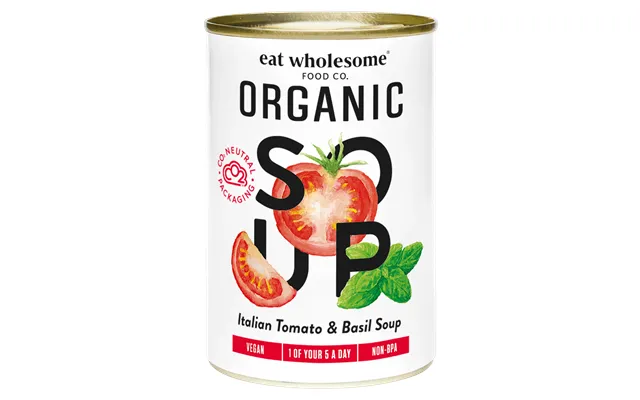 Eat Wholesome Organic Tomato & Basil Soup 400g Smooth Ready To Heat Soup