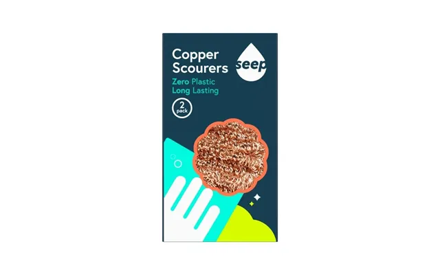 Eco Copper Scourers 2-pack Recyclable Antibacterial Scrubbers