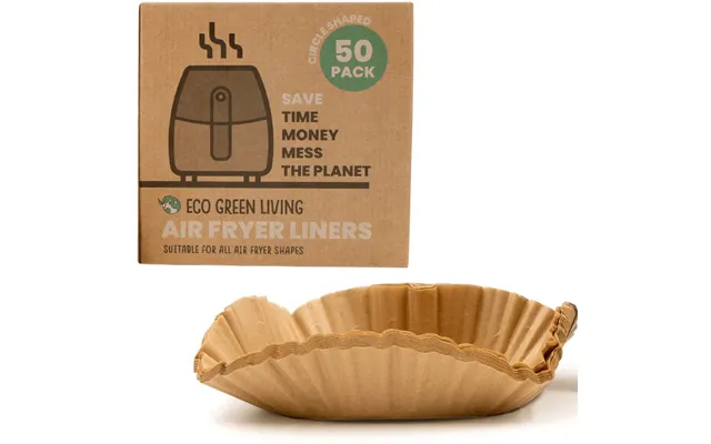 Eco Green Living Compostable Air Fryer Liners 50 Pack Plastic-free & Grease-resistant