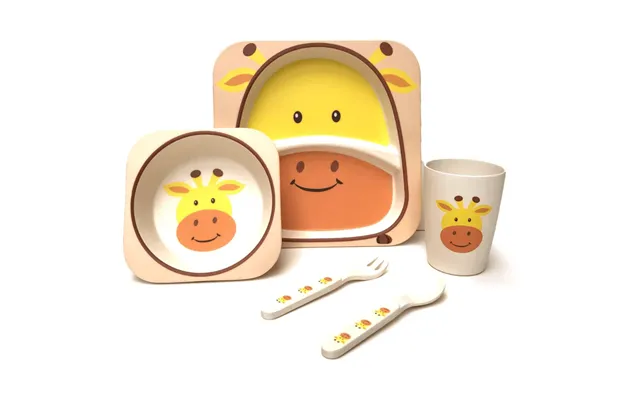 Giraffe Bamboo Kids Dinner Set - 5 Piece