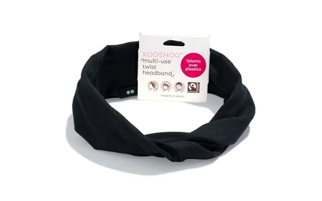 Kooshoo Twist Headband Jet Black Organic Fairtrade