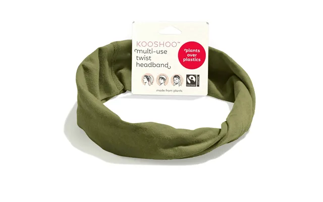 Kooshoo Twist Headband Olive Branch Organic Fairtrade
