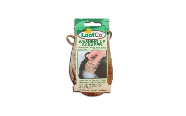 Loofco Washing-up Scraper Natural Coconut Husk Pan Cleaner