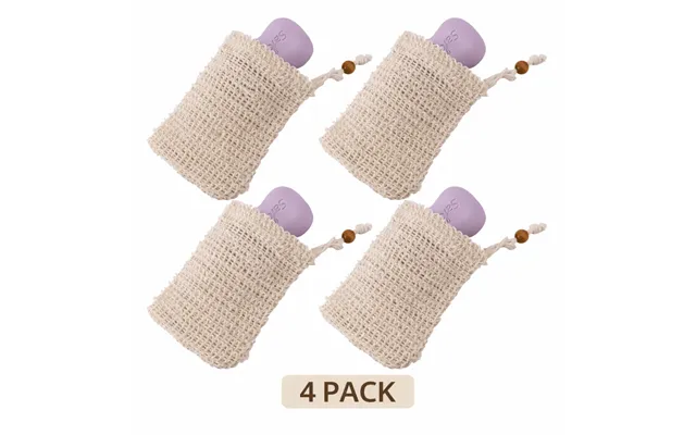 Natural Sisal Soap Bag - 4 Pack