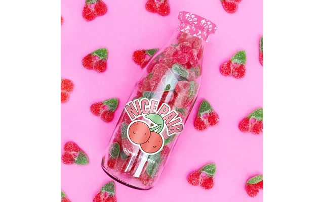Nice Pair Fizzy Cherries Message Sweet Bottle