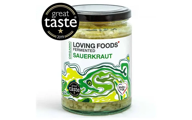 Organic Sauerkraut Raw Unpasteurised Fermented Cabbage 475g Vegan