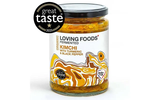 Organic Turmeric & Black Pepper Kimchi Unpasteurised 475g Vegan