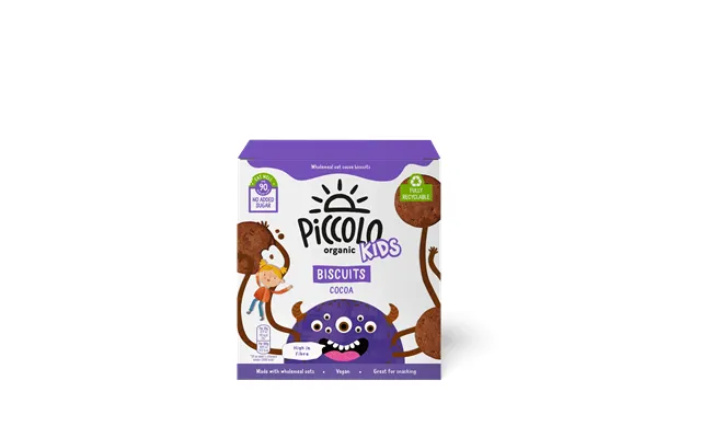 Piccolo Kids Cocoa Biscuits 100g Wholemeal Oat Snack